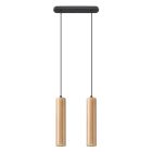 Lampada a sospensione in legno marrone, Francina
