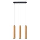 Lampada a sospensione in legno marrone, Francina