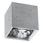 Faretto da superficie in cemento grigio, Eugene