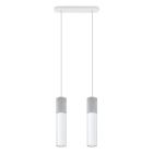 Lampada a sospensione in cemento grigia, Fardou