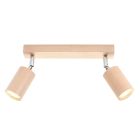 Faretto da soffitto in legno marrone, Fredrik