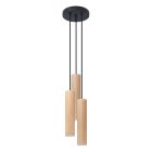 Lampada a sospensione in legno marrone, Francina