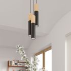 Lampada a sospensione in alluminio marrone, Francesca