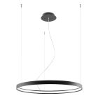 Lampada a sospensione in alluminio nera, Ringo, 50W, 3000K LED