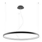 Lampada a sospensione in alluminio nera, Ringo, 70W, 3000K LED