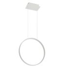 Lampada a sospensione in alluminio bianca, Ringo, 30W, 3000K LED