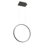 Lampada a sospensione in alluminio nera, Ringo, 30W, 3000K LED