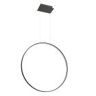Lampada a sospensione in alluminio nera, Ringo, 50W, 3000K LED