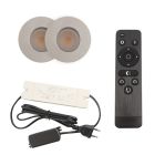 2 faretti da incasso cromati per veranda Dico, IP65, con set di connessione e telecomando