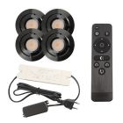4 faretti da incasso orientabili per veranda Rona, IP44, con set di connessione e telecomando, nero