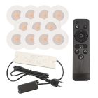 11 faretti da incasso bianchi per veranda Dico, IP65, con set di connessione e telecomando