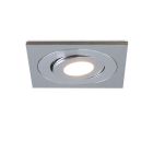 Rona faretto da incasso orientabile quadrato per veranda, IP44, dimmerabile, cromo