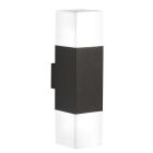 Lampada da parete up down antracite in alluminio, Sodbury, IP44