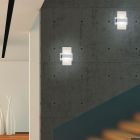 Lampada da parete up down moderna grigia, Leontien, 4,3W, 3000K LED, con interruttore