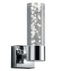 Applique da parete design cromata, Delfina, 3,1W, 3000K LED, IP44