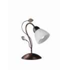 Lampada da tavolo classica color ruggine, Astrid, con interruttore
