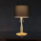 Lampada da tavolo moderna dorata, Ramten, 3W, 3000K LED, con interruttore a strappo