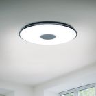 Plafoniera bianca metallo, Vibol, 45W, 3000K LED, con telecomando
