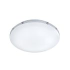 Lampada da soffitto da bagno cromata in plastica, Brunella, 18W, 3000K LED, IP44