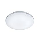 Lampada da soffitto da bagno cromata in plastica, Brunella, 24W, 3000K LED, IP44