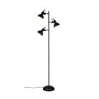 Lampada da terra industriale nera, Kibek, con interruttore