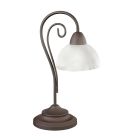 Lampada da tavolo classica color ruggine, Jared, con interruttore