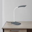 Lampada da scrivania moderna grigia, Charlot, 3,5W, 3000K LED, con interruttore