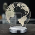 Lampada da tavolo design cromata, Berfin, 7W, bianco regolabile tra caldo e freddo LED, con interruttore