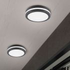 Plafoniera moderna antracite, Garly, 12W, 3000K LED, IP54