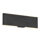 Lampada da parete up down moderna nera, Zwier, 2W, bianco regolabile tra caldo e freddo LED, con interruttore