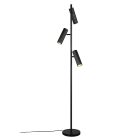 Lampada da terra moderna nera, Sieb, con interruttore