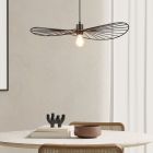 Lampada a sospensione industriale nera, Dejan