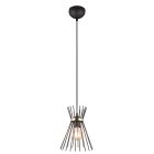 Lampada a sospensione industriale nera, Fransiscus
