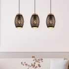 Lampada a sospensione moderna nera, Delana