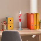 Lampada di lava rossa in vetro, Coert, 21W, 3000K LED, con interruttore