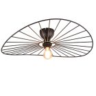 Lampada da soffitto industriale nera, Dejan