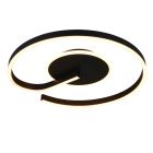 Lampada da soffitto design nera, Ymer, 21W, white switch LED, dimmer in 3 fasi