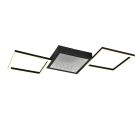 Lampada da soffitto design nera, Gelka, 24W, 3000K LED, dimmer in 3 fasi