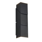 Lampada da parete up down moderna nera, Lok, 3W, 3000K LED