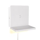 Applique da parete moderna bianca, Margje, 9W, 3000K LED, con interruttore