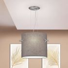 Lampade a sospensione per tavolo da pranzo grigia metallo, Myke