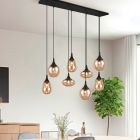 Lampada a sospensione design ambrata, Sybren