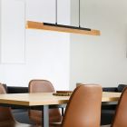 Lampada a sospensione in legno marrone, Neville, 25W, 3000K LED, dimmer in 3 fasi