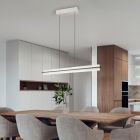 Lampada a sospensione moderna grigia, Joek, 22W, bianco regolabile tra caldo e freddo LED, dimmer in 3 fasi
