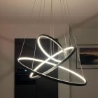 Lampada a sospensione moderna antracite, Harold, 80W, RGBW LED, con telecomando