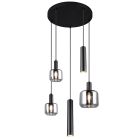 Lampada a sospensione per tavolo da pranzo design nera, Lahcen