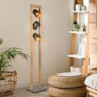 Piantana da lettura da terra vintage in nichel, Keira, con interruttore