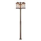 Lampione da giardino con sensore crepuscolare moderno color ruggine, Sambesi, IP44
