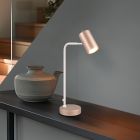 Lampada da tavolo moderna marrone, Kaso, con interruttore