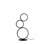 Lampada da tavolo moderna nera, Robon, 17W, 3000K LED, con interruttore